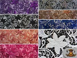 Guipure Lace Sequin Floral Fabrics