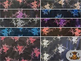 Mesh Sequin Lace Floral Fabrics