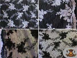 Mesh Spider Crochet Floral Lace Fabrics
