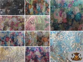 Sequin Multicolor Print Fabrics