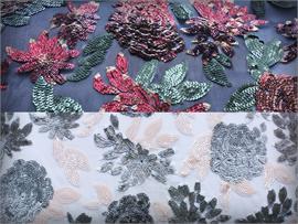 Sequin Floral Fabric