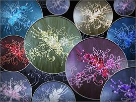 Mesh Lace Floral Lilies Fabric