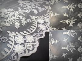 Mesh Embroidered Lurex Fabric
