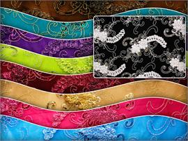 Mesh Sequin Embroidery Lace Fabric Maxima