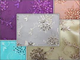 Mesh Floral Adonis Sequin Fabrics