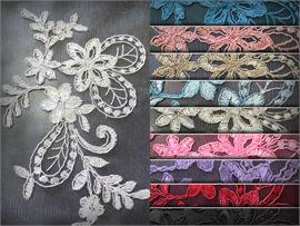 Mesh Lace Embroidery PEONY Fabrics