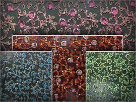 Mesh Sequin Vines Fabric