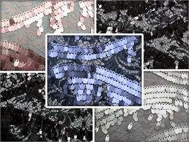 Mesh Spider Sequin Teardrop Lace Fabrics