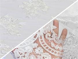Mesh Fabric Chantilly Embroidered