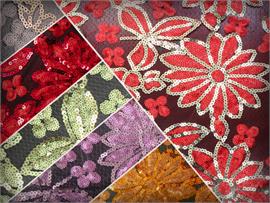 Sequin Floral Daisy Fabrics