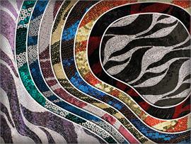 Sequin Squared Zebra Wave Fabric