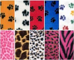Fleece Fabric Printed Animal Print