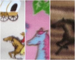 Fleece Fabric Printed Horses