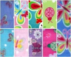 Fleece Fabric Printed Insects