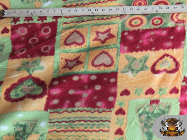 heart star fleece fabric christmas fleece fabric
