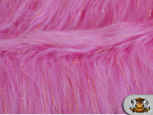pink sparkle fur tinsel fabric